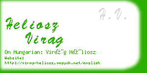 heliosz virag business card